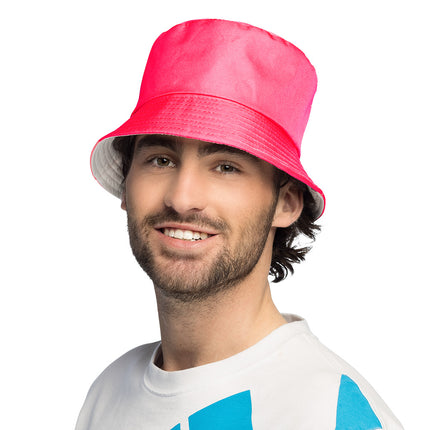 Bucket hat - neon roze