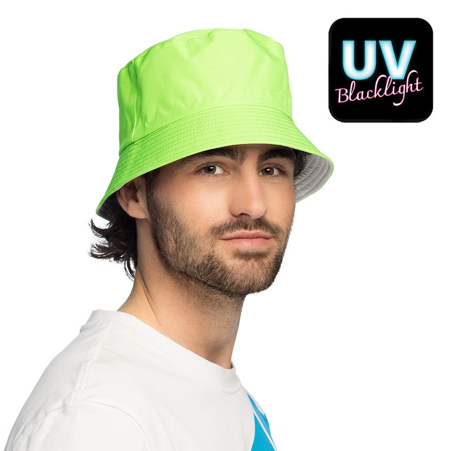 Bucket hat - neon groen