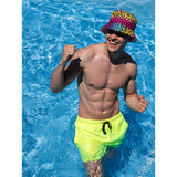 Bucket hat - luipaard regenboog print