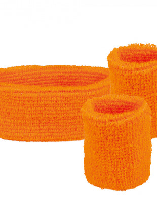 Sweatbands - set of 3 - neon orange