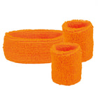 Sweatbands - set of 3 - neon orange