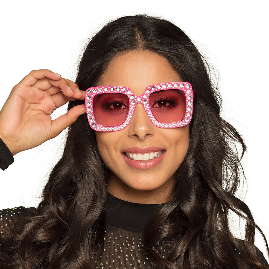 Partybril Bling Bling - roze