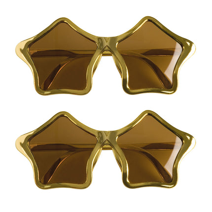 Partybril Star - 2 stuks - goud