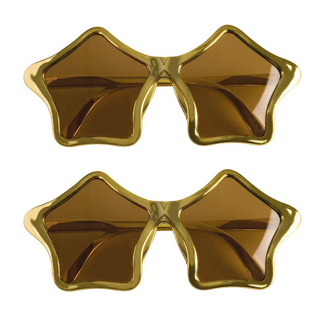 Partybril Star - 2 stuks - goud