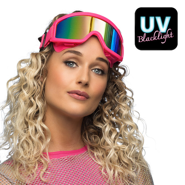 Skibril Party - neon roze