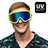 Skibril Party - neon groen