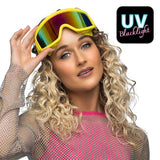 Skibril Party - neon geel