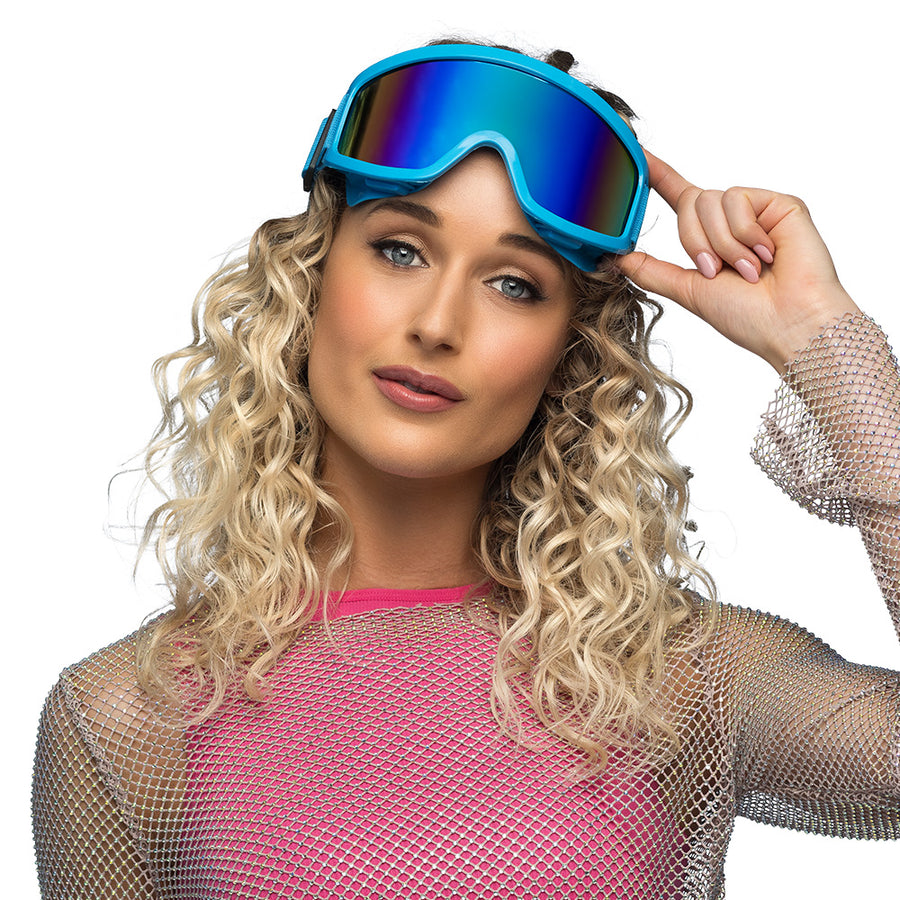 Skibril Party - neon blauw