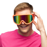 Skibril Party - neon oranje