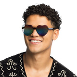 Partybril hartjes zwart