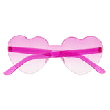 Partybril hartjes roze