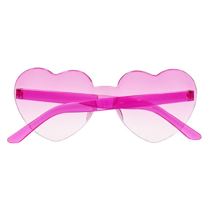 Partybril hartjes roze