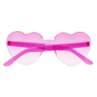 Partybril hartjes roze