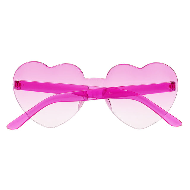 Partybril hartjes roze