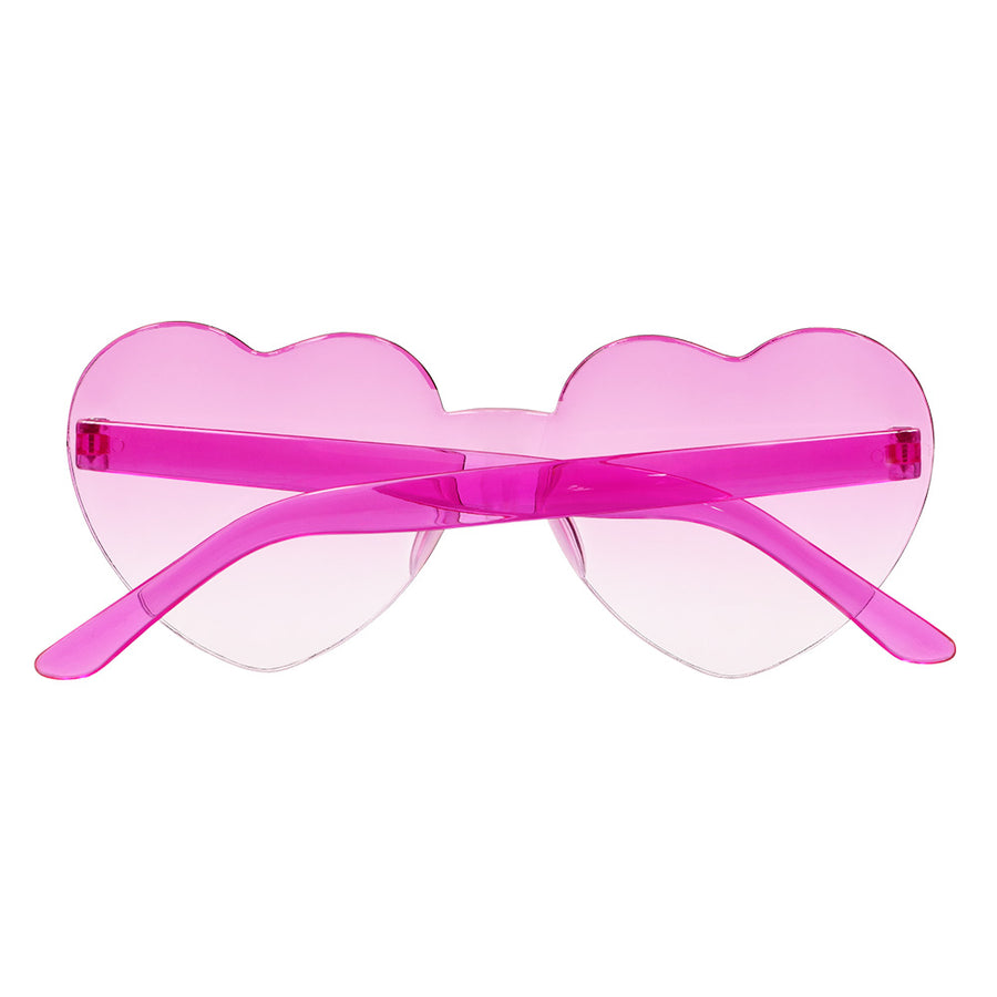 Partybril hartjes roze