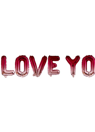 Foil balloons 'I Love You' - pink - 36cm