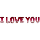 Folieballonnen 'I Love You' - roze - 36cm