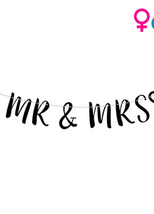 Mr &amp; Mrs Letter Garland - 2.5 meters