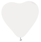 Ballonnen hartvormig - 6 stuks - 30 cm - wit