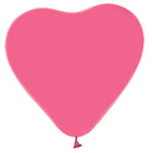 Ballonnen hartvormig - 6 stuks - 30 cm - roze