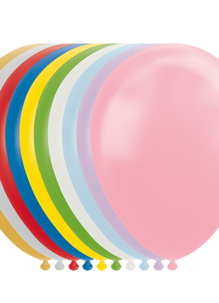 Balloons - 10 pieces - 30 cm - Multi-coloured metallic