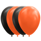 Ballonnen - 10 stuks - 30 cm - zwart/oranje