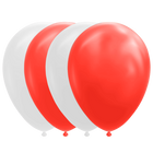 Ballonnen - 10 stuks - 30 cm - rood/wit