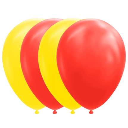 Ballonnen - 10 stuks - 30 cm - rood/geel