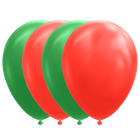 Ballonnen - 10 stuks - 30 cm - rood/groen