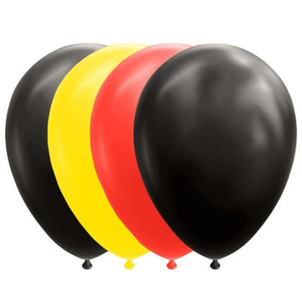 Ballonnen - 10 stuks - 30 cm - zwart/geel/rood