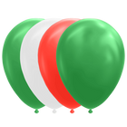 Ballonnen - 10 stuks - 30 cm - groen/wit/rood