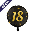 18 jaar Folieballon - 46 cm - goud en zwart - Classy
