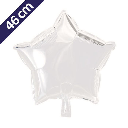 Ster Folieballon - 46 cm - wit
