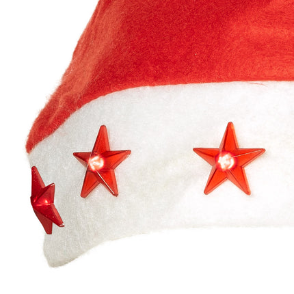 Kerstmuts met LED lichtjes