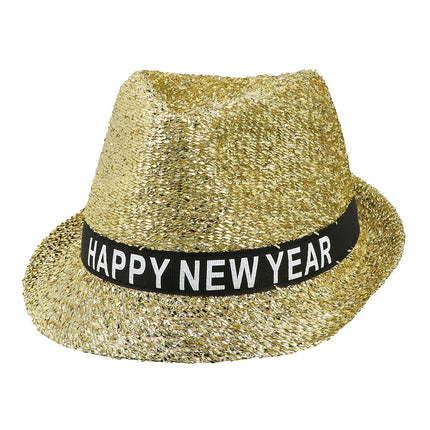 Hoed 'Happy New Year' - goud