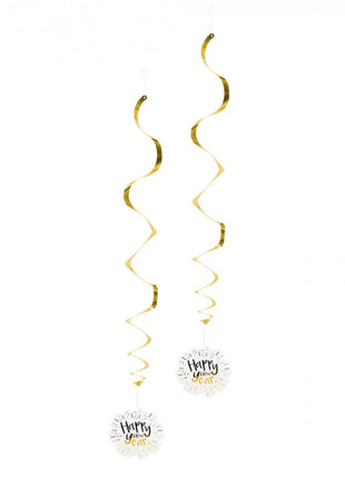 Happy New Year Swirl streamers - 2 pieces