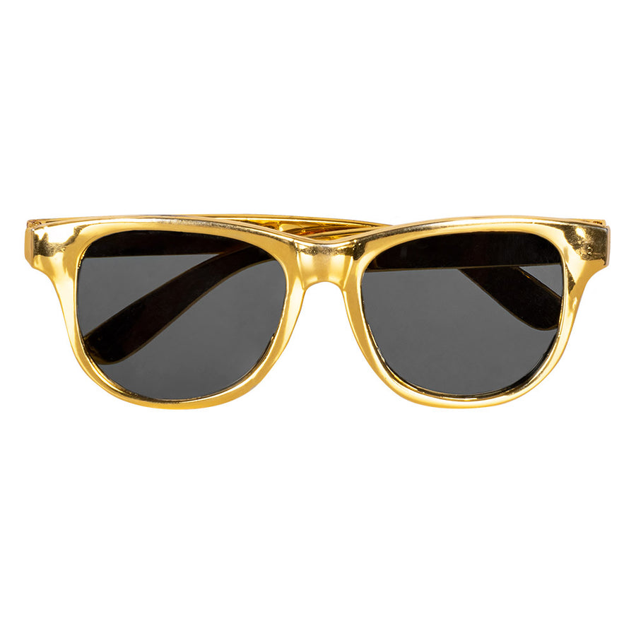 Accessoireset goud - partybril + vlinderstrik & bretels