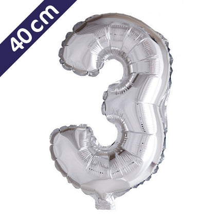 Number balloon - silver