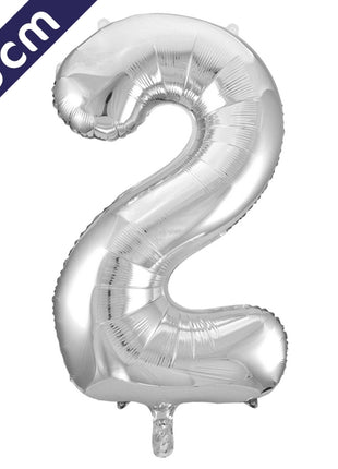 Number balloon - silver