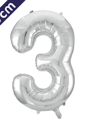 Number balloon - silver