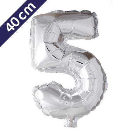 Number balloon - silver