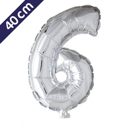 Number balloon - silver