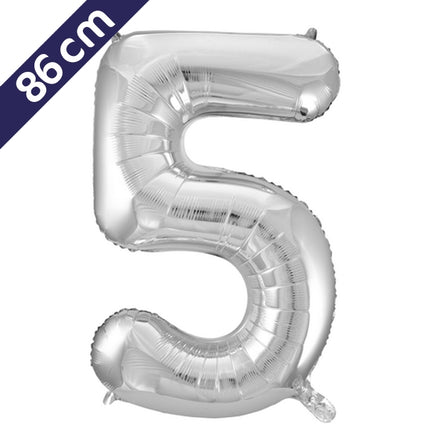 Number balloon - silver