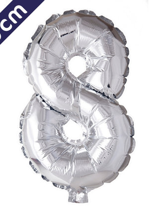 Number balloon - silver