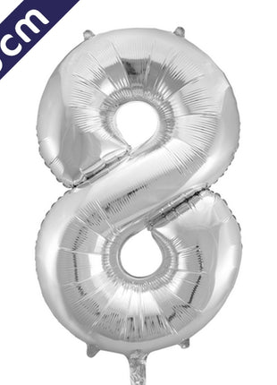 Number balloon - silver