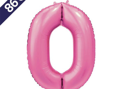 Cijferballon - satijn roze