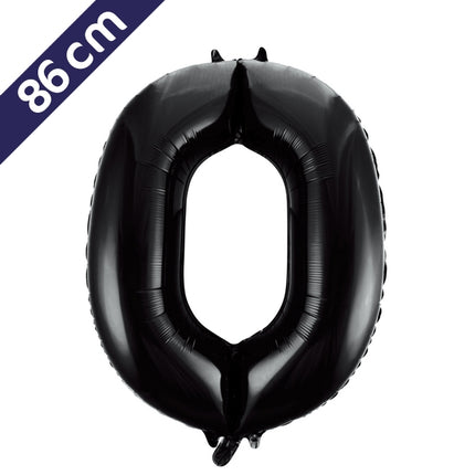 Cijferballon - zwart