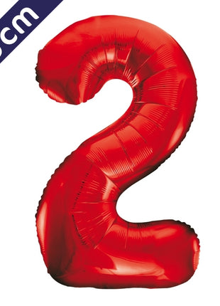 Number balloon - red