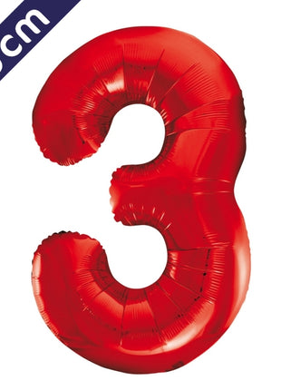 Number balloon - red