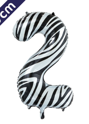 Number balloon - zebra